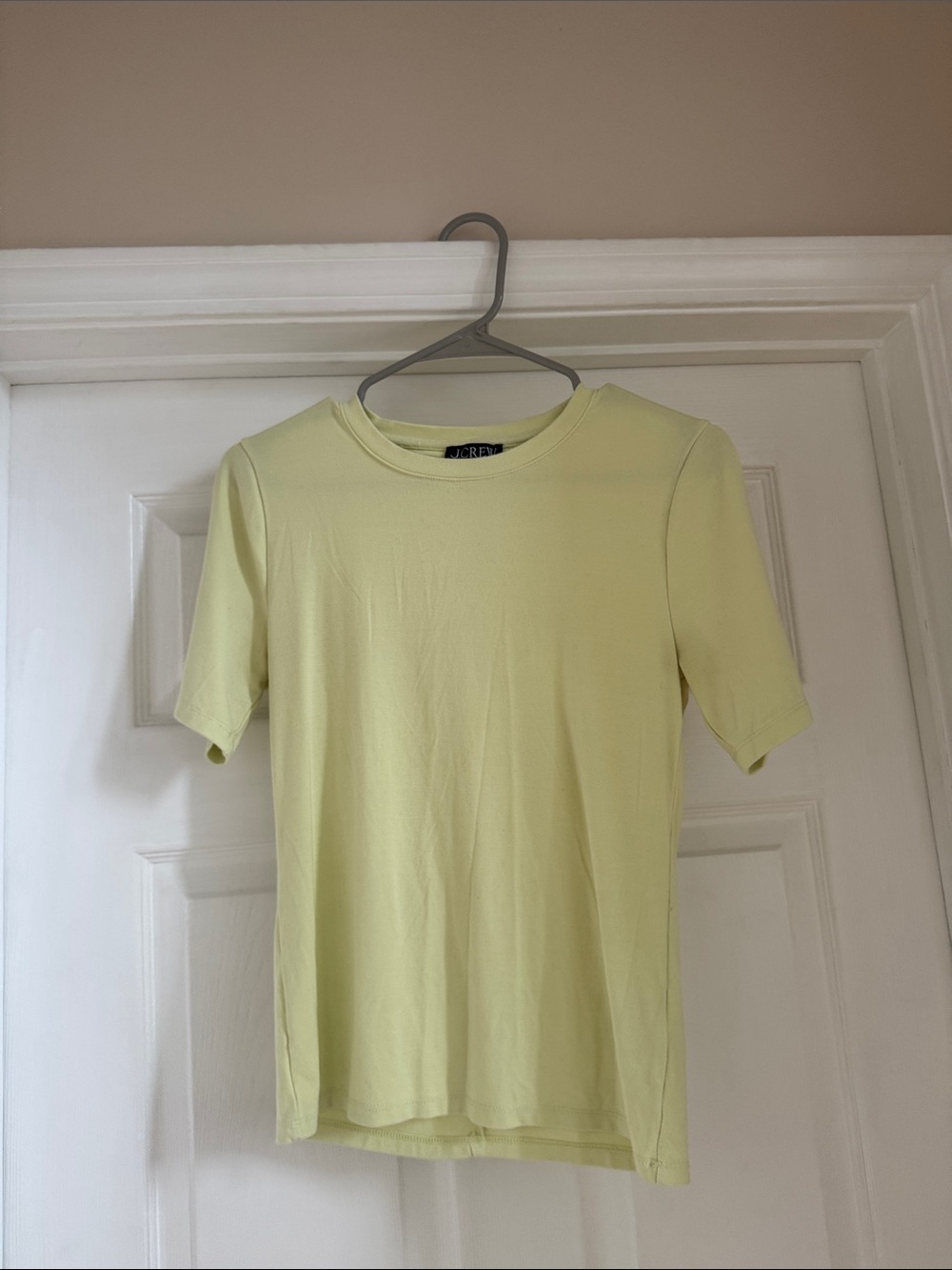 J.Crew Lemon-Lime Silky Crewneck Tee